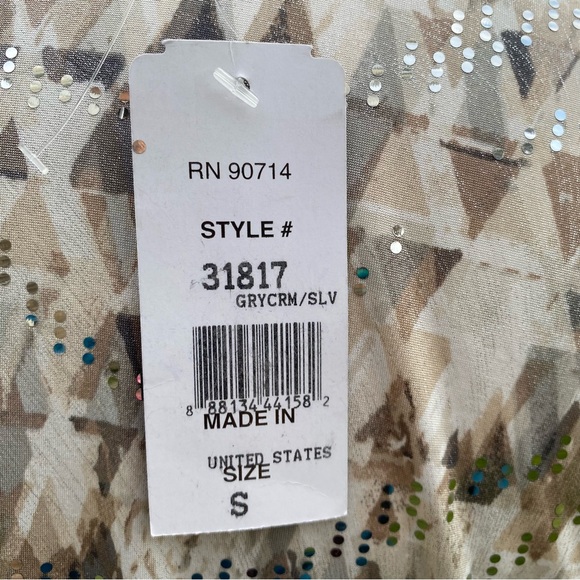 MSK V Neck Foil Knit Faux Wrap top size small - Picture 16 of 16